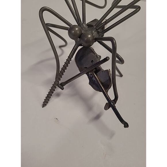 Spark Plug Bug Metal Mosquito Violin Unique Sculpture Artist Made - Picture 7 of 8